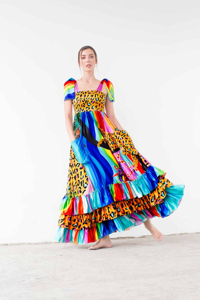 Maxi Dress / Rainbow Jungle