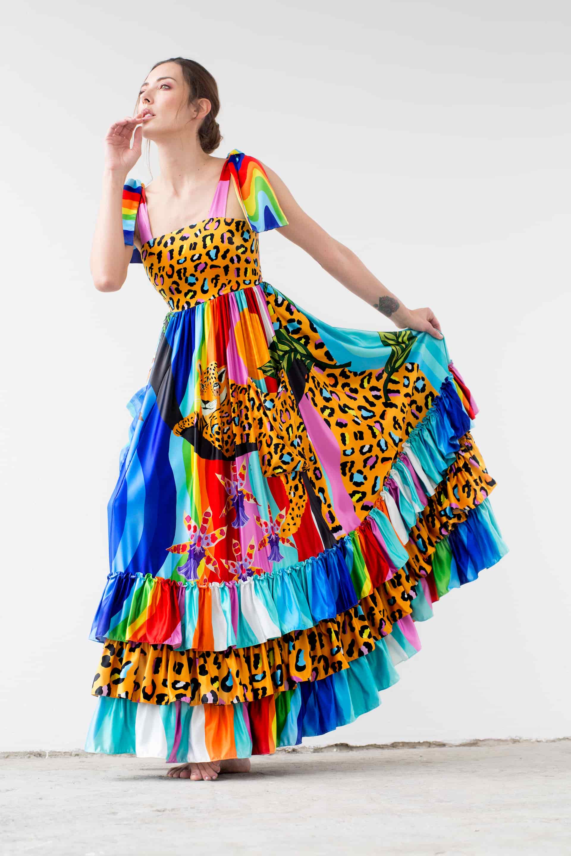 Maxi Dress / Rainbow Jungle L Maxi Dress / Rainbow Jungle L